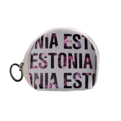 Fuksia kirjadega Estonia mündikott S