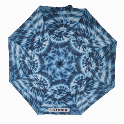 Vihmavari Estonia tie-dye sinine