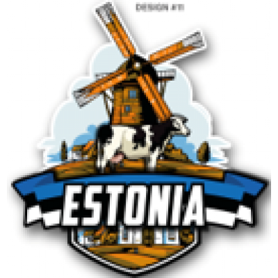 Magnet Estonia tuuleveski ja lipuga